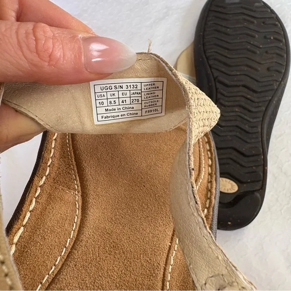 UGG Sefina Leather thong sandals 10 - Picture 2 of 5